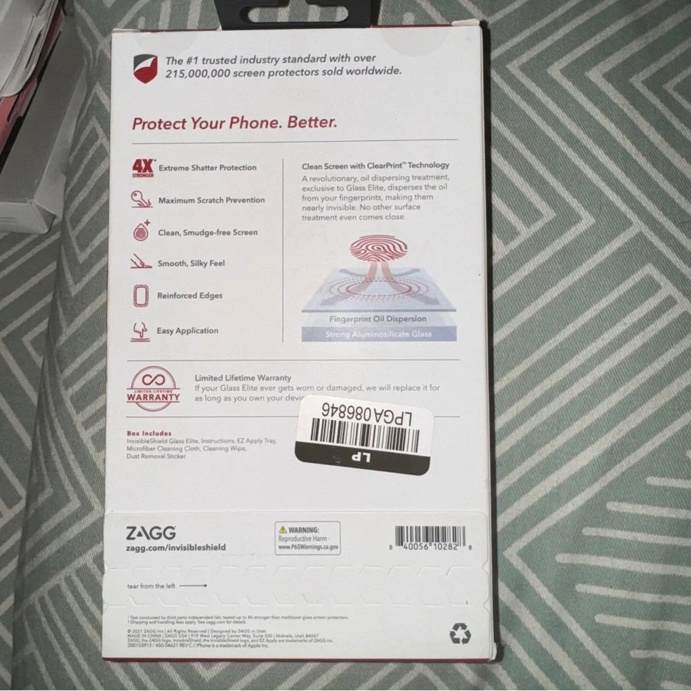 ☘️ InvisibleShield Glass Elite Clear Tempered Screen Protector